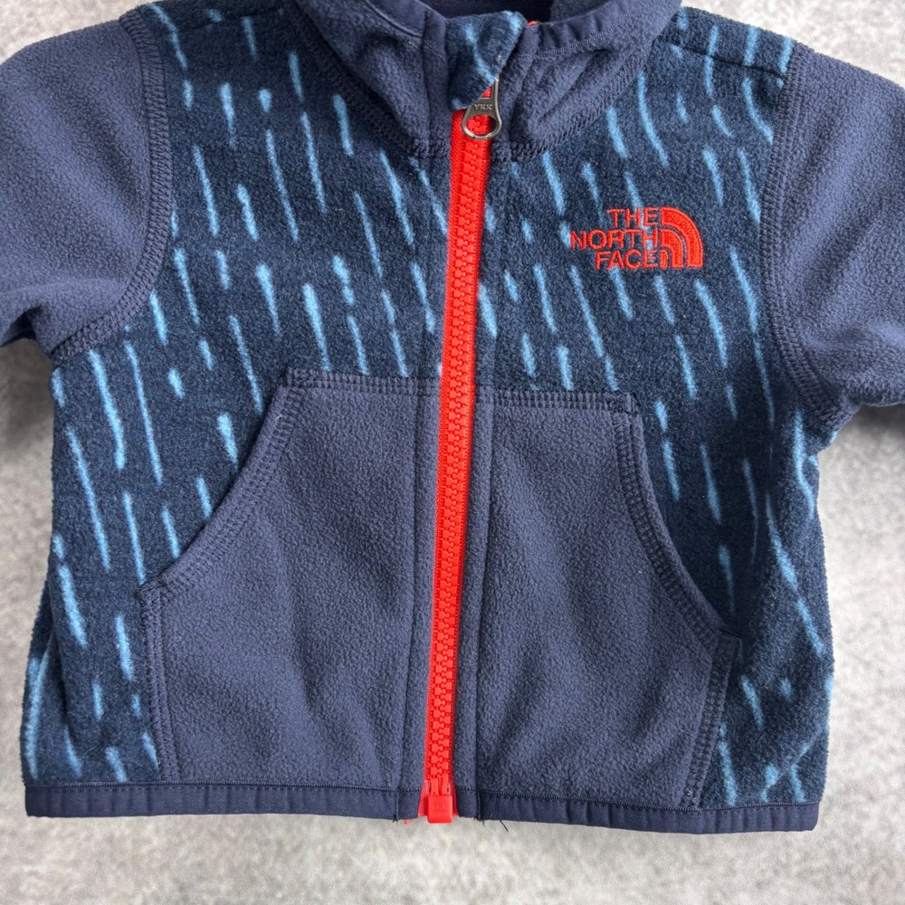 The North‎ Face Baby Glacier Full Zip Hoodie Fleece Jacket Coat Size 0-3 Months - Picture 4 of 9